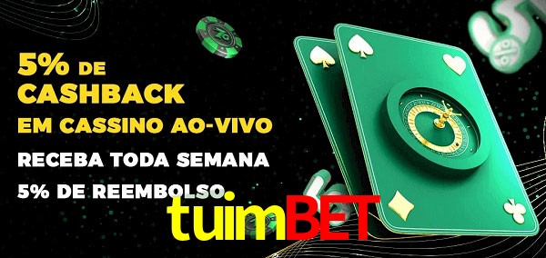 Promoções do cassino ao Vivo tuimbet